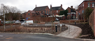 Pocket park at Midland Road car park. March 2024
