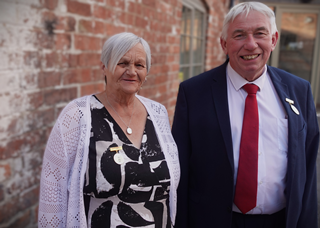 Cllr Sean Bambrick and his wife Pat