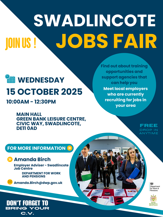 Swadlincote Jobs Fair - 15 October 2025