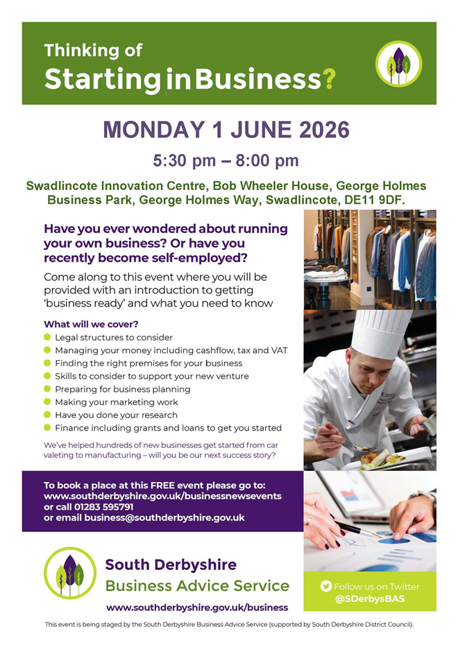 Thinking of Starting In Business - 1 June 2026