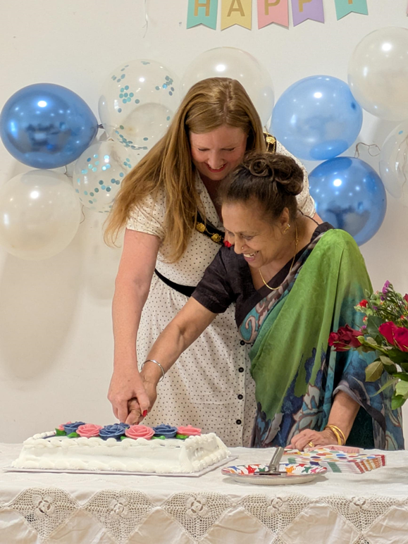 Chair of South Derbyshire District Council visits Sukhmani Ladies Group on their 25th anniversary