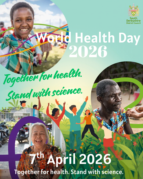 🌍 Supporting Health and Wellbeing Across South Derbyshire This World Health Day