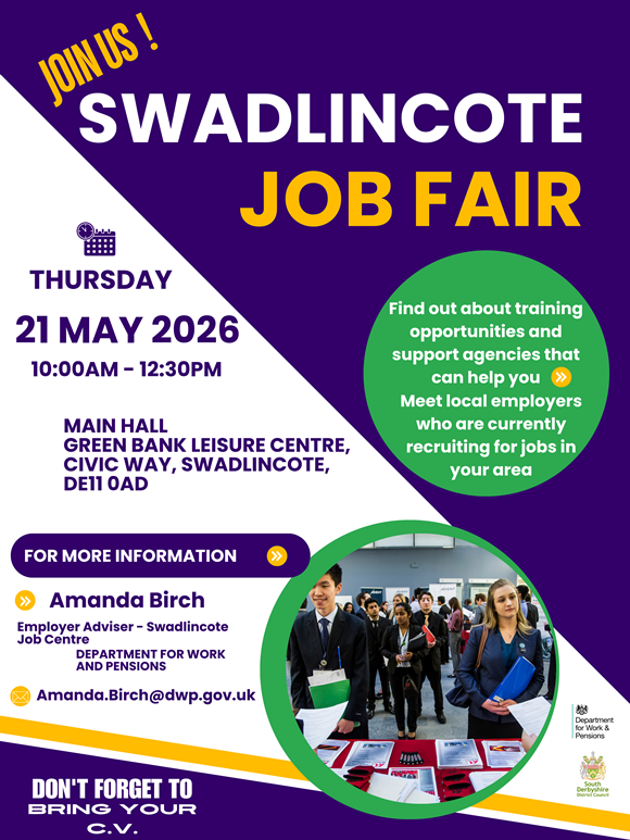 Swadlincote Jobs Fair - Thursday 21 May 2026