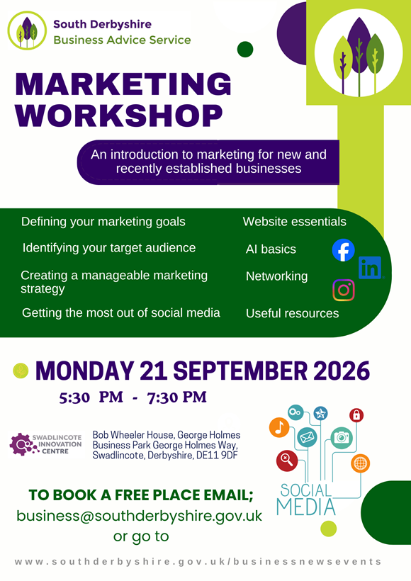 Marketing Workshop - Monday 21 September 2026