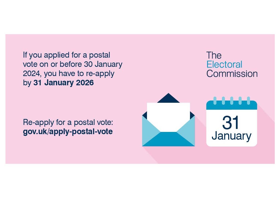 Digital banner for postal vote reapplication