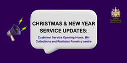 Christmas and New Year Service Update