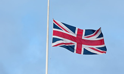 Union flag half mast