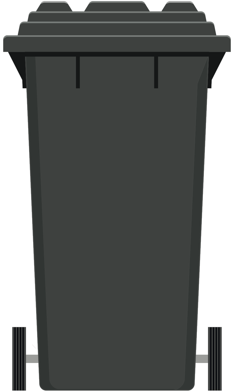black lidded bin