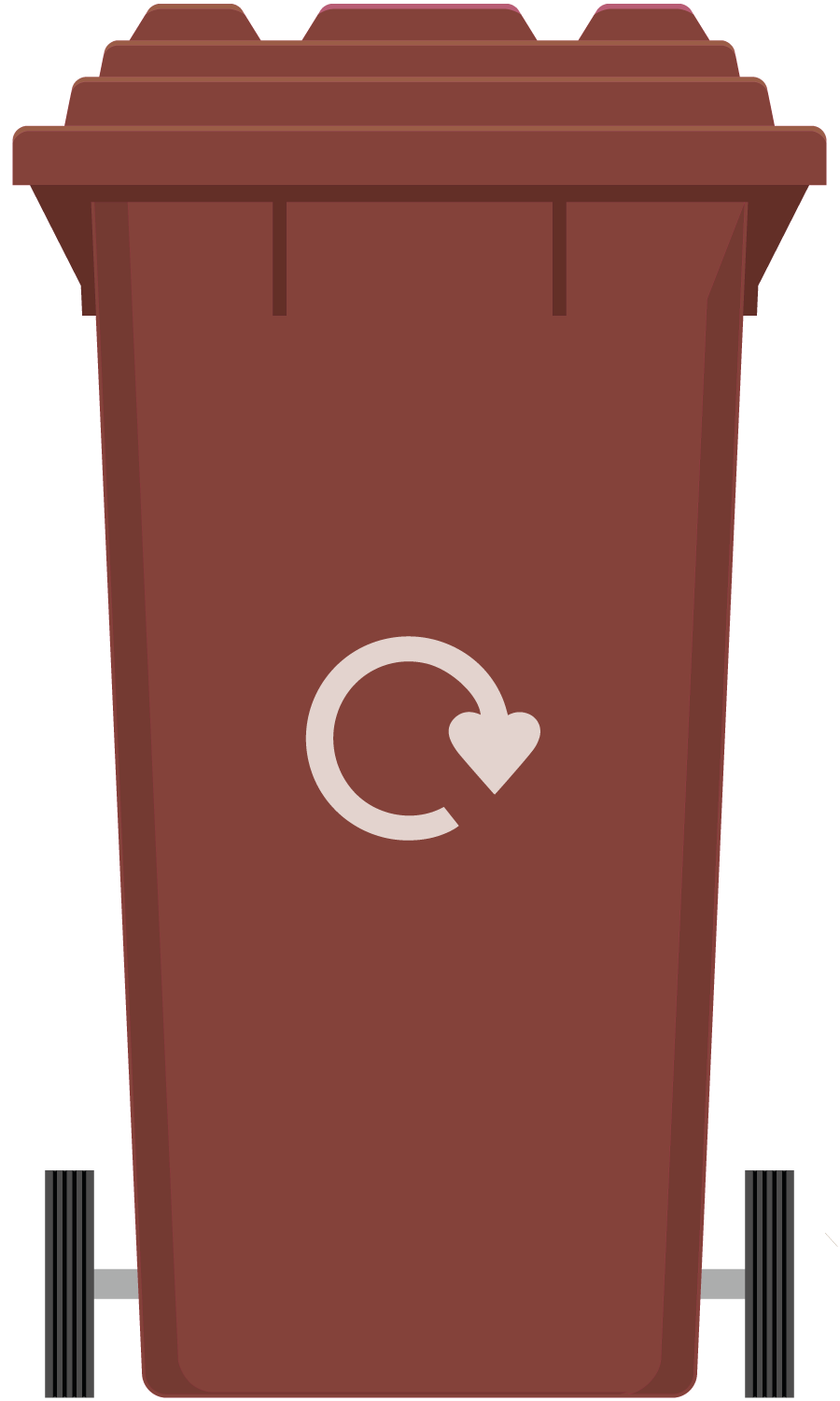 brown lidded bin