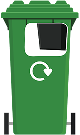 green lidded bin