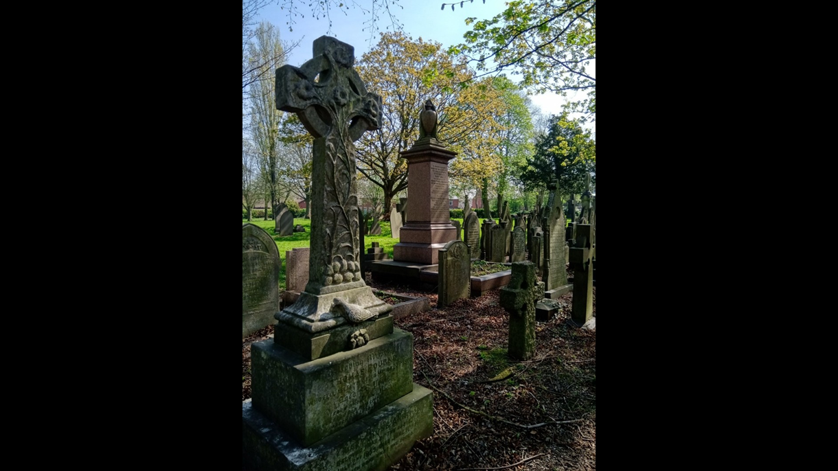 Celtic Cross at Gresley Cemetery