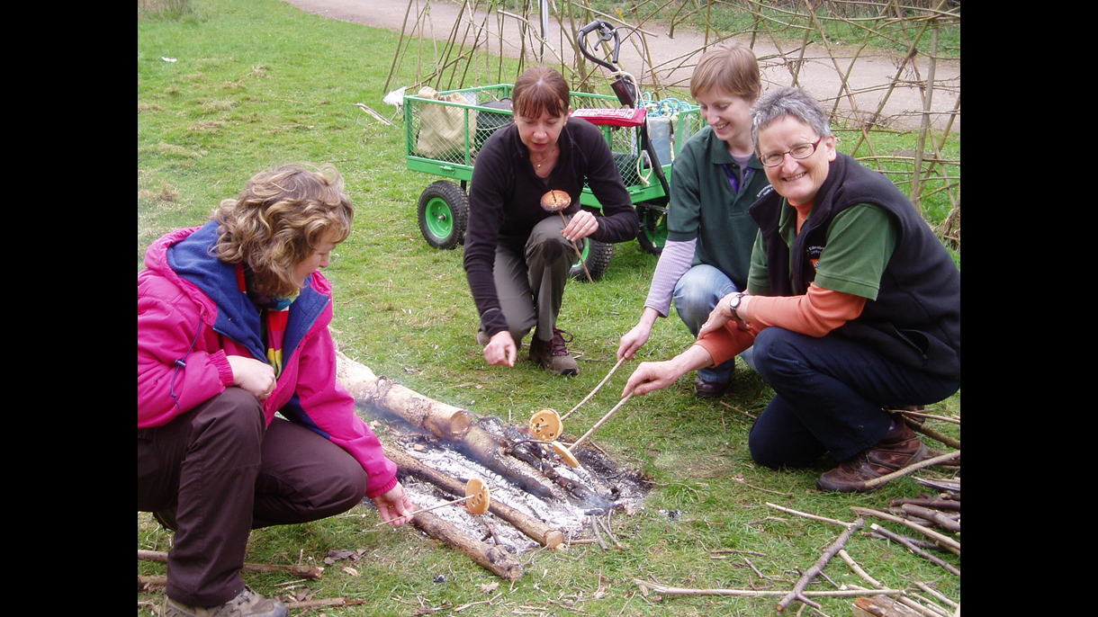 Teacher training toasting pancakes
